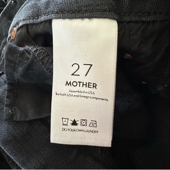 Mother Women’s Jeans The Looker Ankle Fray in Black Size 27 - Picture 10 of 11